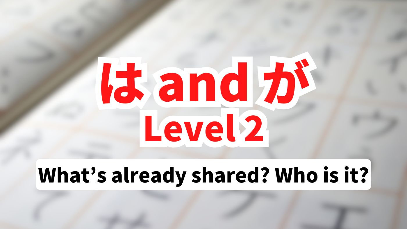 Japanese ha and ga difference Level 2 infographic